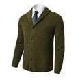 thumbnail image 2 of Men's Shawl Collar Cardigan Sweater Merino wool Sweater, 2 of 6