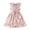 czb# Pink176, variant on CUZIBR Girls Kids Summer Dress Solid Color Sleeveless Flutter Sleeves High Waist Bow Tie Belt Round Neck A-Line Party Casual Princess Dress Split Ruffled Tiered Comfy Sundress,Beige,4-5 Years