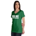 thumbnail image 4 of Inkmeso Hug Me I'M Vaccinated Funny Pro-Vaccine V-Neck T-shirt For Womens, 4 of 8