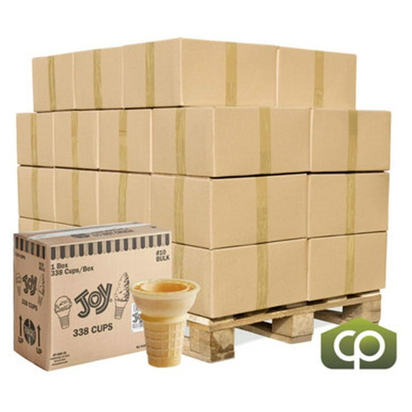 JOY #10 Flat Bottom Cake Ice Cream Cone - 338/Case (24cases/PALLET)- TOTAL 8112 CONES