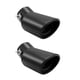 thumbnail image 1 of 2X Embellecedor de Coche Tubo de Escape 63 mm Acero Inoxidable Punta de Silenciador Doblada Cola de la Garganta Negro, 1 of 5