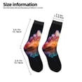 thumbnail image 2 of Honeii Bioluminescent Underwater Flower Print Children's Colorful Socks,Unisex Kids and Toddlers' Cushioned Sock,Kids Athletic Crew Socks,for Everyday Wear and Sports, 2 of 5