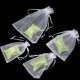 thumbnail image 4 of 25/50 piezas de bolsas de organza con cordón para regalo, para fiestas, regalos de Navidad, joyas, embalaje, color blanco, 4 of 5