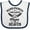 White and Navy, variant on Inktastic Handpicked for Earth by My Mimi in Heaven with Angel Wings Boys or Girls Baby Bib