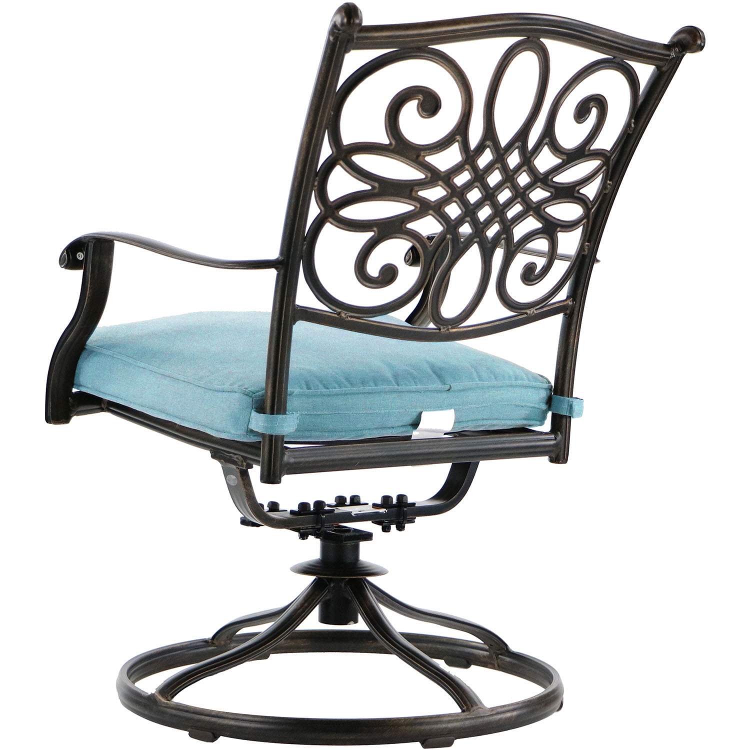 Hanover 5-Pieces Fabric Aluminum Rust Resist Dining Furniture Sets Blue