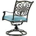 thumbnail image 6 of Hanover 5-Pieces Fabric Aluminum Rust Resist Dining Furniture Sets Blue, 6 of 13