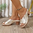 thumbnail image 2 of Pandaie Heeled Sandals for Women 2026 Fashion Open Toe Low Block Heels Mules Leather Slip on Dress Casual Pumps Summer Backless Clogs White Size 6.5, 2 of 8