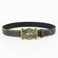 thumbnail image 3 of ibiyuan Belts For Men Western Cowboy Belt with Bull Head Buckle Punk Style for Men and Youth, 3 of 4