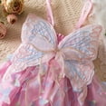 thumbnail image 2 of JIAYUE Spring Dresses For Girls Butterflies Sleeveless Mid Length Sundress with Big Butterfly Front For Toddler Seasonal Holiday Celebration Wear, 2 of 9