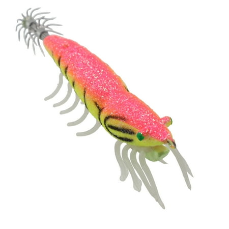 3.5# Squid Bait Squid Hook Wood Shrimp Squid Hook Soft Leg Shrimp Lure Bait 1