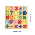 thumbnail image 2 of Wooden Puzzles - Alphabet Puzzle, Shape and Number Puzzle Toys, A, 2 of 5