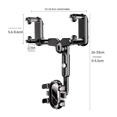 thumbnail image 3 of Universal Car Rearview Mirror Phone Holder 360 Degree Rotation Car Phone Holder Stand Dash Cam GPS Smartphone Bracket, 3 of 5