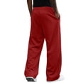 thumbnail image 4 of Men's Baggy Sweatpants Wide Leg Barrel Sweat Pants Drawstring Elastic Waist Loose Fit Slacks with Pockets, S, 4 of 5