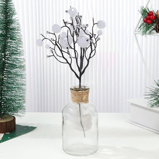 Birdeem Décorations de Sapin de Noël, Lumières de Sapin de Noël, Brindilles et Feuilles de Noël Dorées et Rouges, Couronne de Sapin de Noël en Rotin, Accessoires Décoratifs Diy, Sapin de Noël Extérieur