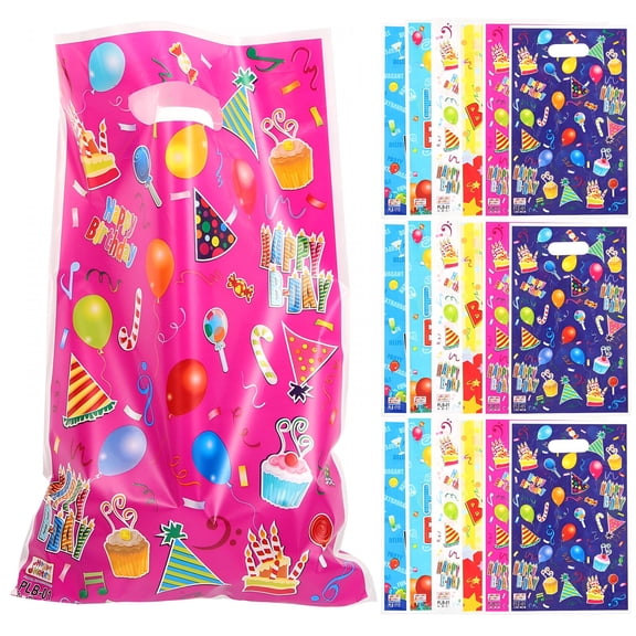 CCOCC 60Pcs Goodie Bags Birthday Bags for Classroom Birthday Goodie Bags Birthday Candy Bags