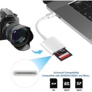 USB C SD Card Reader, Type C Digital Camera Adapter | White, Fast transfer data,Trail Game Camera Viewer, USB C Memory Card Reader for iPhone 17/16/15,iPad,MacBook,iMac,Galaxy,Android,Plug and Play 