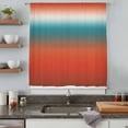thumbnail image 5 of Red Teal Ombre Sheer Curtains 108 Inches Extra Long, Modern Gradient Abstract Art Light Filering Curtains, Privacy Drapes Simi Floor to Veiling Curtain for Living Room Bedroom Large Window Treatment, 5 of 9