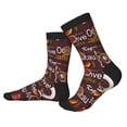thumbnail image 2 of Xecao A Cup Of Black Coffee On A Saucer Print Crew Socks for Men and Women, Men's Soft Moisture-wicking Sock, 2 of 7
