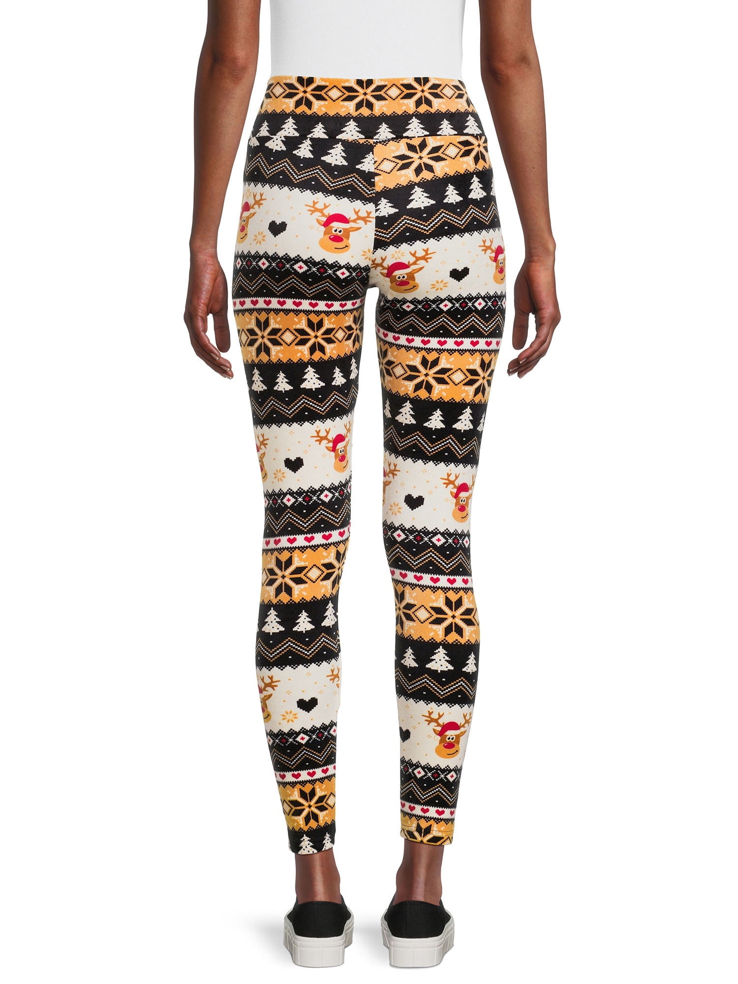 No Boundaries Juniors Christmas Velour Leggings, Sizes S-3XL