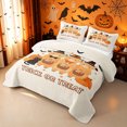 thumbnail image 3 of Erosebridal Highland Cow Twin Quilt Set, Trick Or Treat Halloween Twin Coverlet Set, White Orange, 2pcs, 1 Bedspread and 1 Pillowcase, 3 of 7