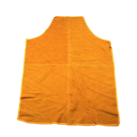 

1PC Stain Proof Welding Apron Cowhide Oilproof Welder Apron Acid-alkali-resistant Leather Apron Thickening Anti-scalding Apron for Home Gardening Store (Size S Orange)