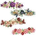 thumbnail image 4 of Happon 4PCS Colorful Vintage Flower Design Metal Small French Barrettes Hair Clasps Accessories Women, 4 of 7