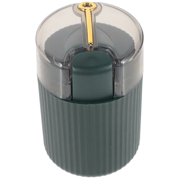 Masteelf Push Type Toothpick Holder for Table Made of PP Dark Green Color Elegant Design Fits Various Scenes 4.5 x 3.2 x 1.8 Inches