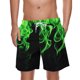 thumbnail image 2 of Pantalones Cortos de Cintura Elástica para Hombre con Bolsillos Pantalones Cortos de Longitud de Rodilla con Impresión de Llama, Pantalones de Playa Casuales con Cordón Elástico, 2 of 7
