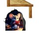 thumbnail image 3 of 12 piezas lindas calcomanías de pared luminosas adorables ratón leyendo libro habitación de niños decoración de pared calcomanía, decoración del hogar, C, 3 of 3