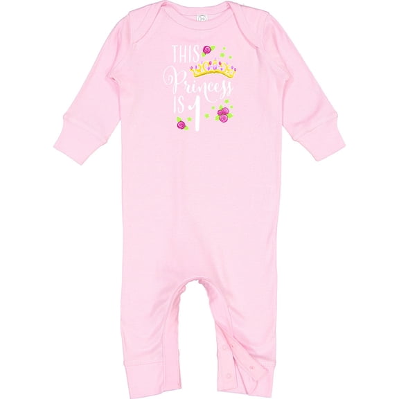 Inktastic This Princess is One First Birthday Baby Romper Coveralls
