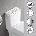 thumbnail image 3 of Renewold Dog Paw Star Printed Toilet Tank Lid Cover for Bathroom Decor, Dirt Resistant Washable Toilet Tank Cover Replacement, Universal Fits Most Toilets Tanks, White, 3 of 6