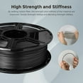 thumbnail image 3 of Flashforge Carbon Fiber PLA Filament 1.75mm, 1KG/2.2lbs PLA Carbon 3D Printer Filament, Black, 3 of 6