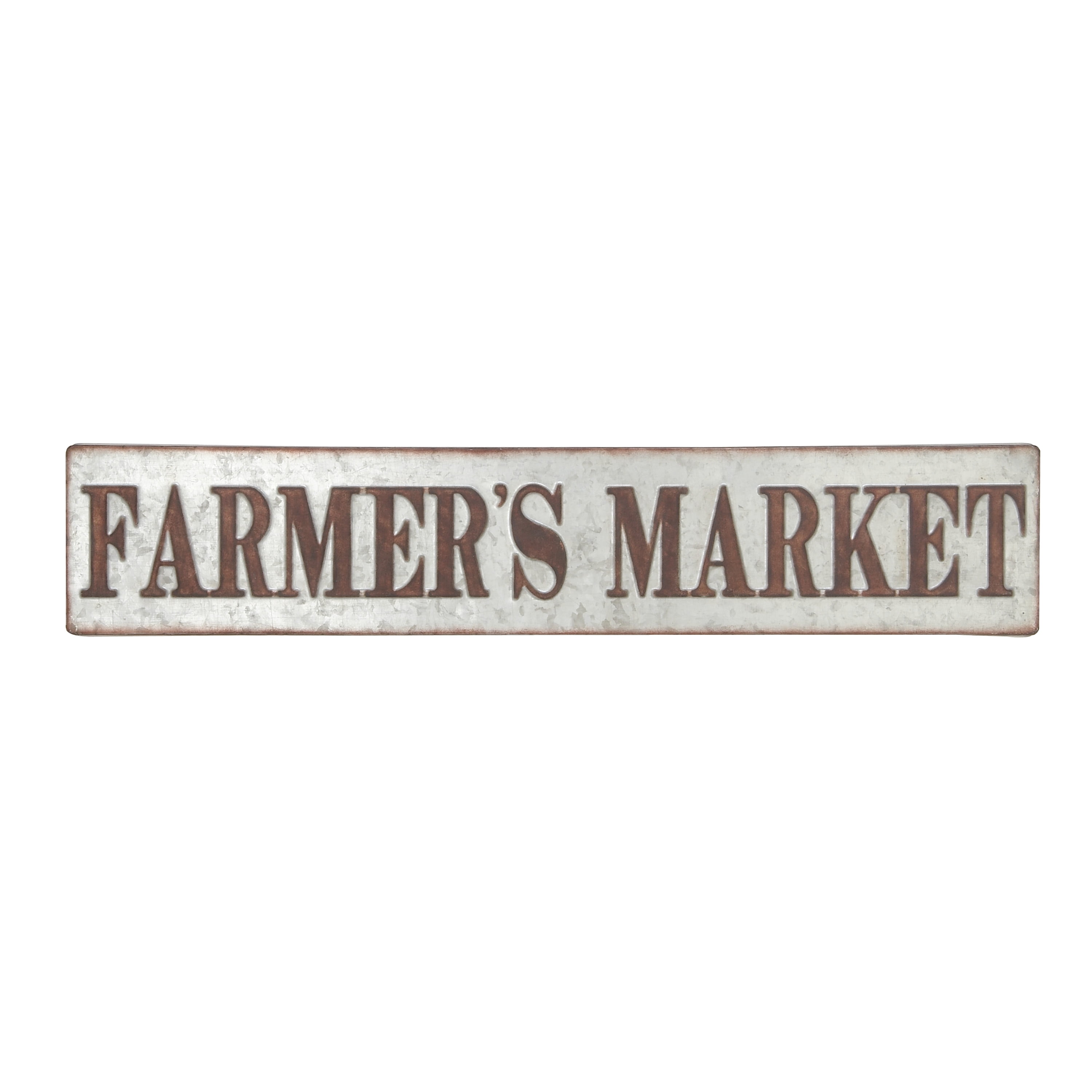 DecMode Indoor Grey Metal Farmhouse Sign Wall Decor