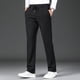 thumbnail image 4 of Pantalones largos para hombre, de color liso, a la moda, informales, con cintura elástica y bolsillos rectos., 4 of 7