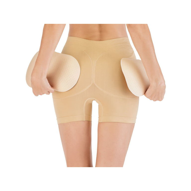 Women Hip Enhancer Removable Pads Butt Lifter Body Shaper High Waist  Trainer Shapewear Seamless Boy Short Panties 