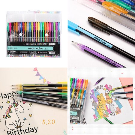 US 48Pcs Neon Color Gel Pastel Pen Point Marker Drawing Note Journaling Doodling