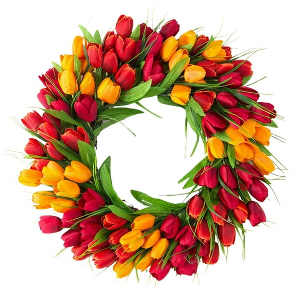 Wreaths for Front Door, 15 Inch Wreath Wreath for Door Flowers Wreath for Front Door Window Wall Party Wedding, Summer Door Wreath