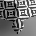 thumbnail image 4 of Black White Triangle Checkered Pattern Rectangle Tablecloth 60"x120",Waterproof Polyester Rectangle Table Cloth, Wipeable Spillproof Polyester Tablecloth for Dining, Camping, Indoor and Outdoor, 4 of 6