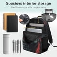 thumbnail image 5 of HUIACONG Burning Soccer Print School Backpack for Age 6-18 Large Capacity Lightweight Water Resistant Bookbag for Elementary Middle High School Boys Girls Back to School Daily Use, 5 of 6