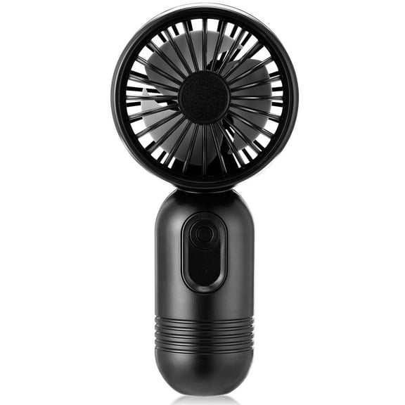 Mini Portable Fan Bulk Cute Handheld Lightweight Small Little Personal Hand Eyelash Fan 3 Speeds USB Rechargeable for Women Men Indoor Outdoor Makeup Travel Camping (black, 6 Pcs)