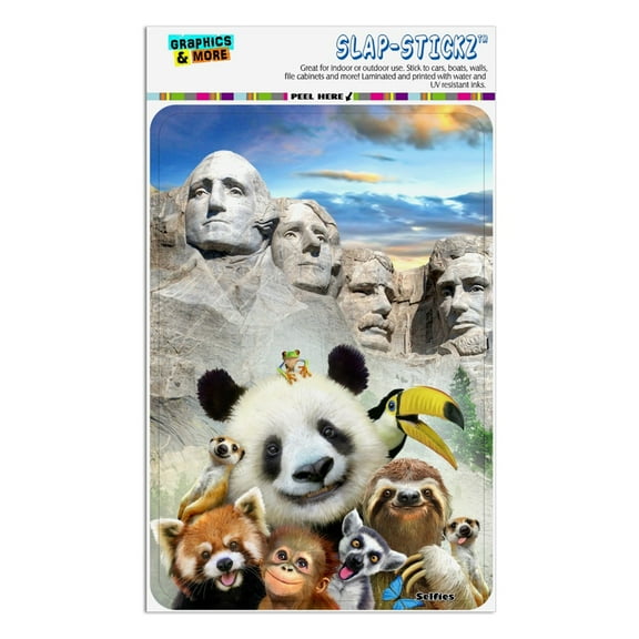 Mount Mt. Rushmore National Memorial South Dakota Panda Sloth Home Business Office Sign