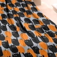 thumbnail image 3 of Halloween Black Cat Pumpkin Pattern Blanket,Comfortable Soft Flannel Throw Blanket,All Season,Warm Lightweight Blankets for Sofa Bed Couch Living Room Chair,30"x40", 3 of 4