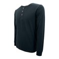 thumbnail image 3 of Playera George para Hombre, de Algodón Tipo Henley Manga Larga Cuello Redondo Lisa Verde Militar Talla 2EG, 3 of 4