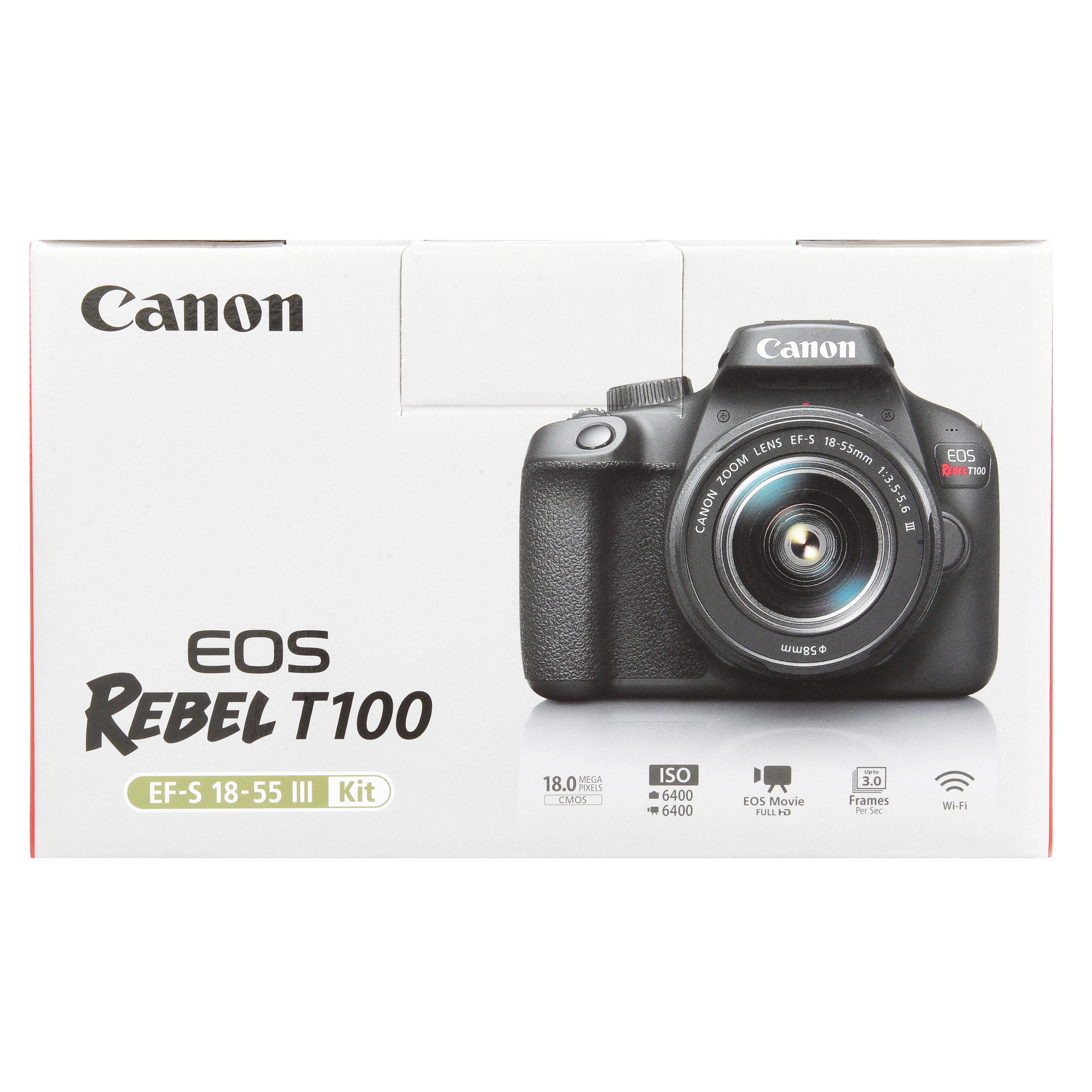 Canon EOS Rebel T100 Digital SLR Camera with 18-55mm Lens Kit + +32GB SD Card+ Deal-expo Essential Bundle - image 3 of 4