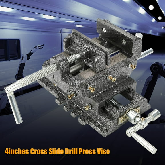 Qinlorgo Milling Vise, 4 inches Slide Drill Press Vise Metal Milling Vice Holder Clamping Tools, Drill Press Vice