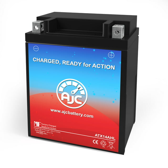 Duralast GTX14AHL-BSFP 12V Powersports Replacement Battery - This Is an AJC Brand Replacement