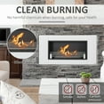 thumbnail image 4 of HOMCOM Ethanol Fireplace, 43.25" Wall-Mounted 0.73 Gal Stainless Steel Max 323 Sq. Ft., Burns up to 4 Hours, White, 4 of 9