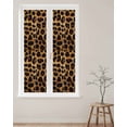 thumbnail image 4 of Fashion Wild Animal Window Privacy Film Vintage Brown Leopard Print Decorative Glass Window Film UV Blocking Static Cling Non-Adhesive Sticker Covering for Home Door 17.7 x 78.7 inches, 4 of 8