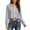Gray, variant on Ruffle Hem Cropped Sweatshirt for Women Lightweight Full Zip Solid Color Cardigan Coat Relaxed Casual Long Sleeve Fall Hoodies M