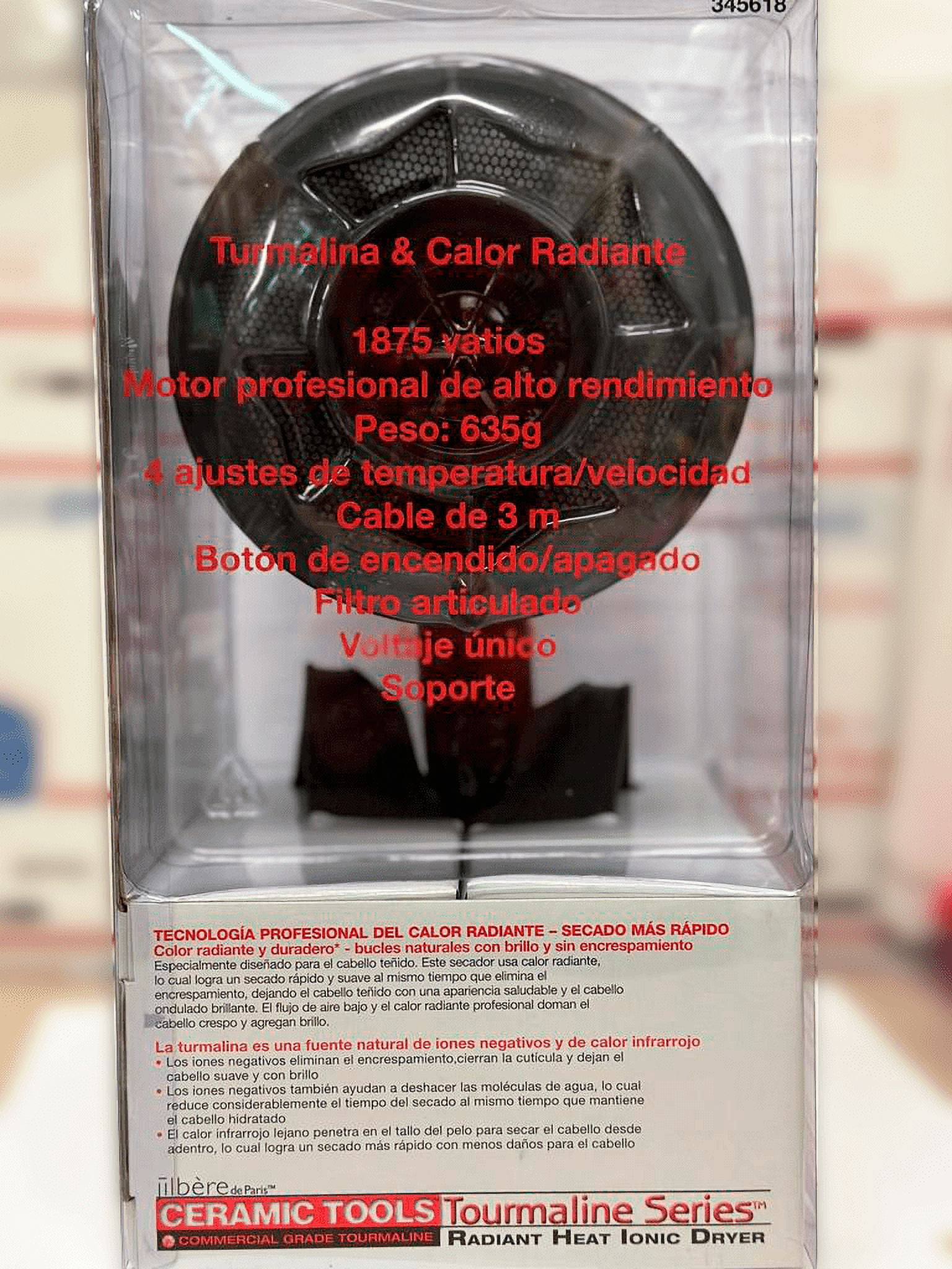 Jilbere de Paris Ceramic Tools Torumaline Series Radiant Heat Ionic Dryer Walmart